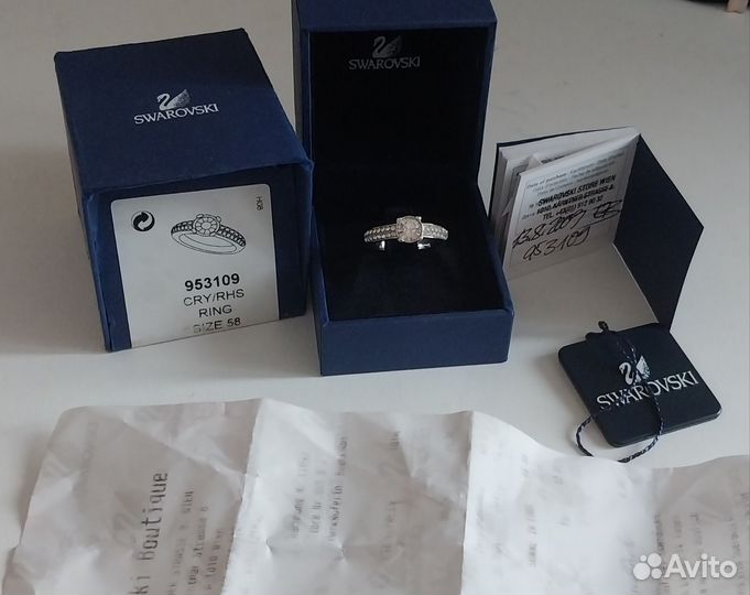 Кольцо Swarovski 58р оригинал
