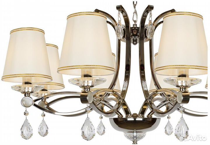 Люстра металл и текстиль