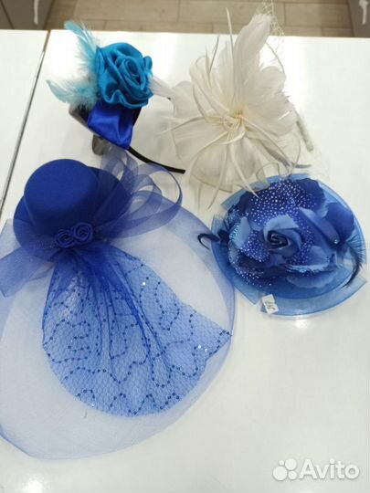 Шляпки мини на зажимах и ободках