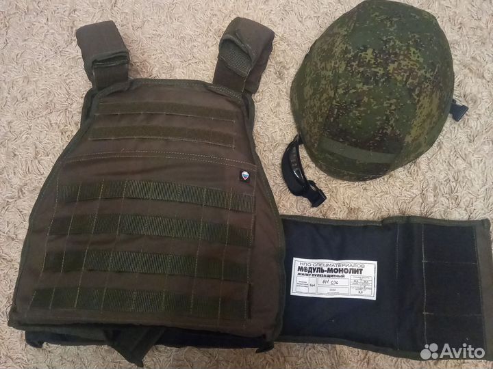 Жилет и шлем пулезащитный