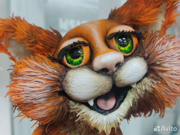 Кот с рыбой. Фоамиран. Магнит. Подарки