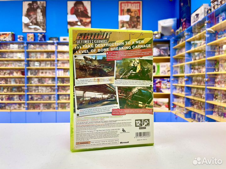 Flatout Ultimate Carnage xbox 360 Диск