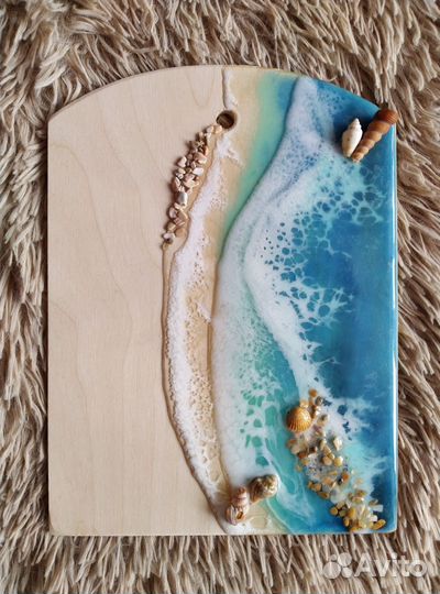 Сервировочная доска со смолой