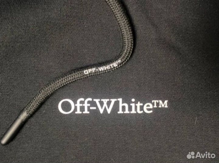 Худи off white caravaggio черное с принтом