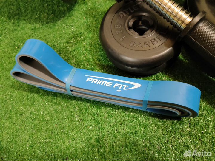 Набор Гантели 2 шт по 24.5кг + Петля рез. 20-45кг