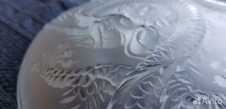 Антикварное блюдо Josef Inwald Драконы 1900-ые