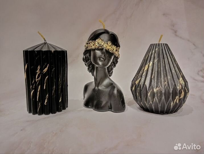 Свечи ручной работы из натурального воска