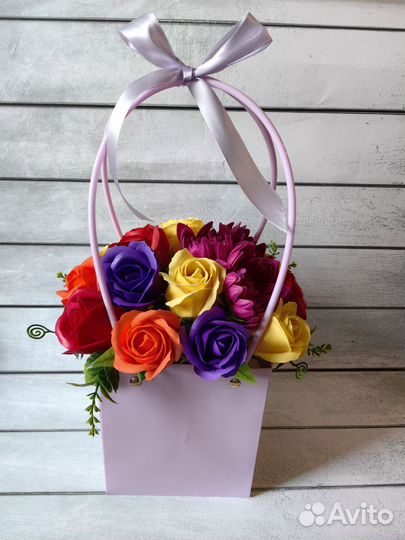 Букет из мыльных цветов