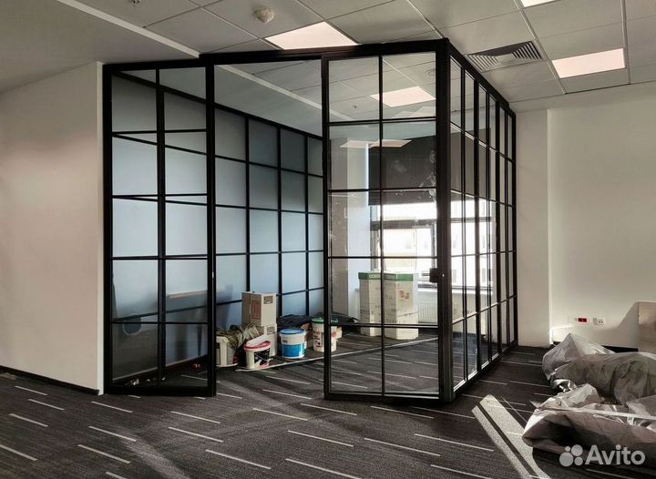 Перегородки, алюмиевый и стальной профиль