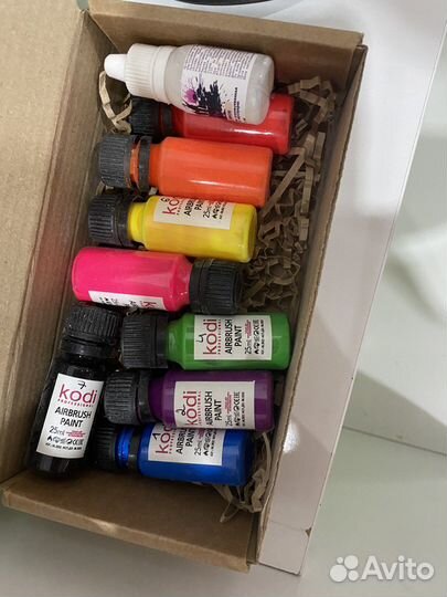 Аэрограф + краски 9 шт