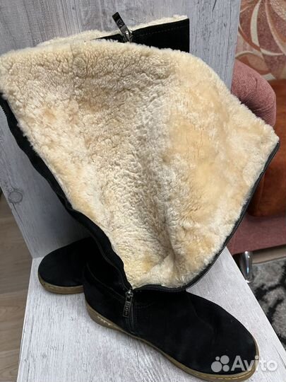 Угги женские натуральные замша и мех