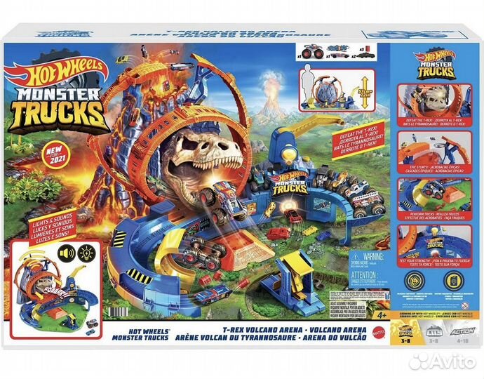 Набор игровой Hot Wheels Монстр-трак Вулкан Арена