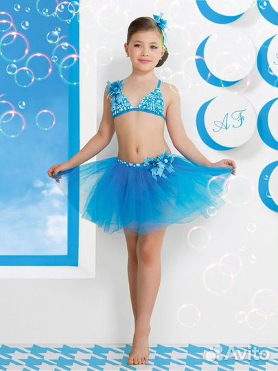 Шикарная пляжная юбка с ободком на девочку