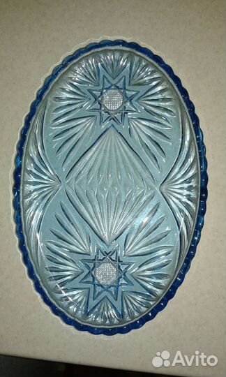 Блюдо купоросное стекло СССР