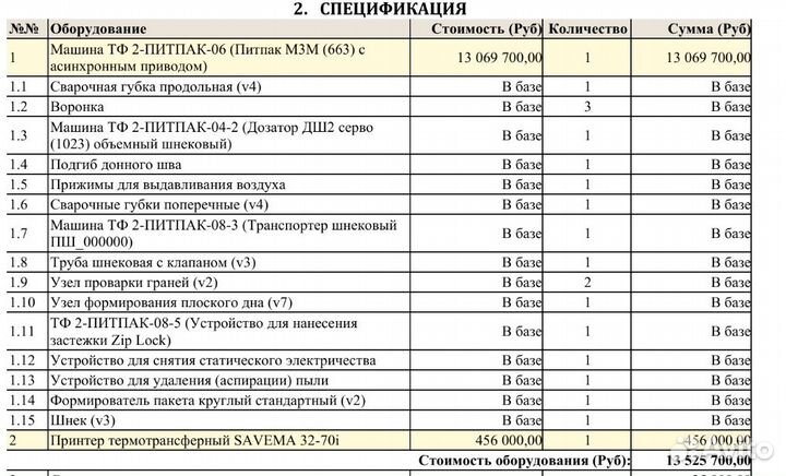 Фасовочно-Упаковочная линия тф 2-питпак-06