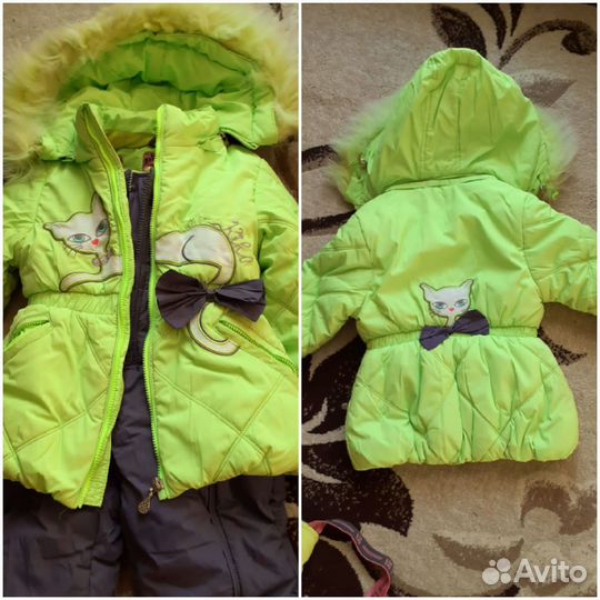 Комбинезон на лямках, куртка 98-104р