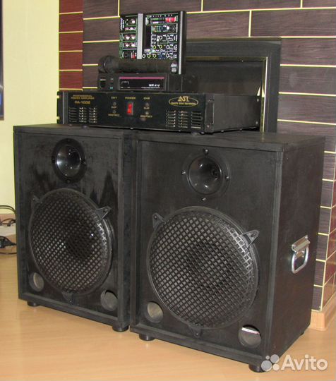 Колонки EVM 1481W Усилитель Микшер-FX99 Микрофон