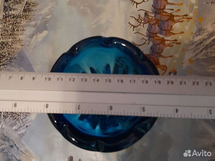 Ваза толстое цветное стекло