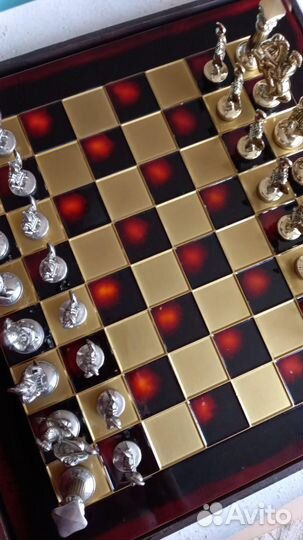 Шахматы подарочные металл Manopoulos Греко-Рим