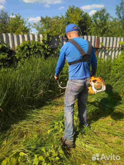 Покос травы спил деревьев