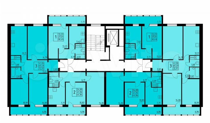 2-к. квартира, 44,8 м², 6/8 эт.