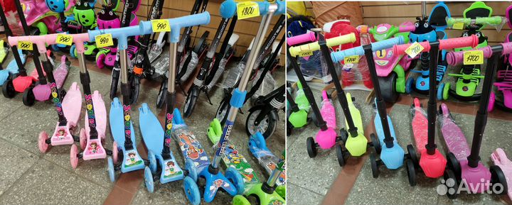 Самокат 3-колесный управление наклоном на выбор