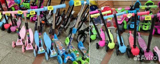 Самокат 3-колесный управление наклоном на выбор