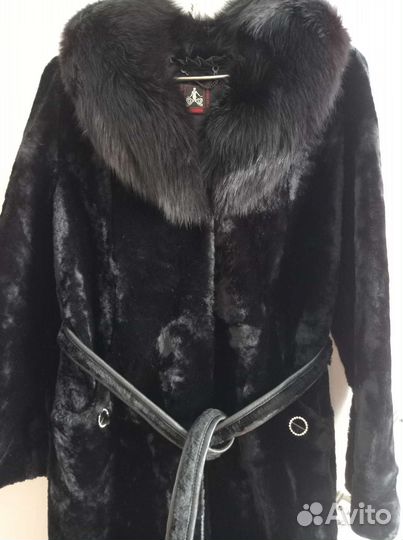 Шуба мутоновая черная 46 48