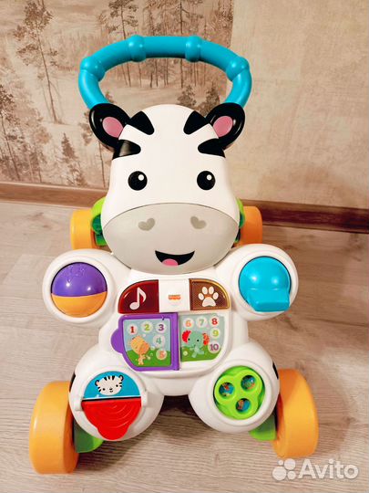 Игрушка Каталка ходунки Зебра Fisher price