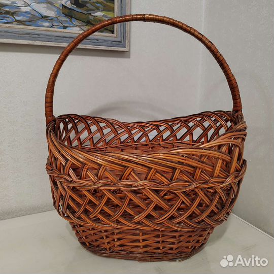 Корзина плетеная большая