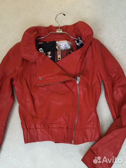 Кожаная куртка косуха (кожа шевро)