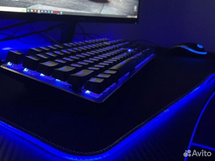 Игровой компьютерный коврик с RGB подсветкой