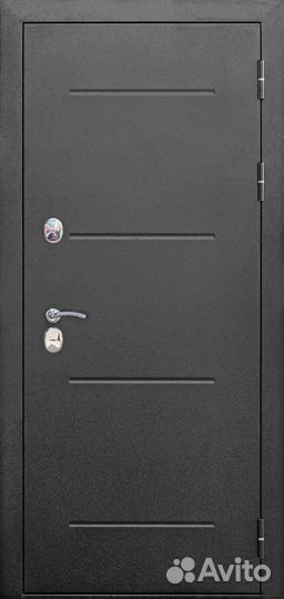 Дверь с терморазрывом 11 см Isoterma Серебро Царга