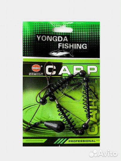 Готовый монтаж Супер - карась пружины 3шт 5см, гру