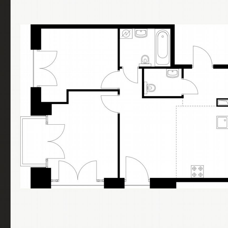 2-к. квартира, 54,5 м², 2/7 эт.