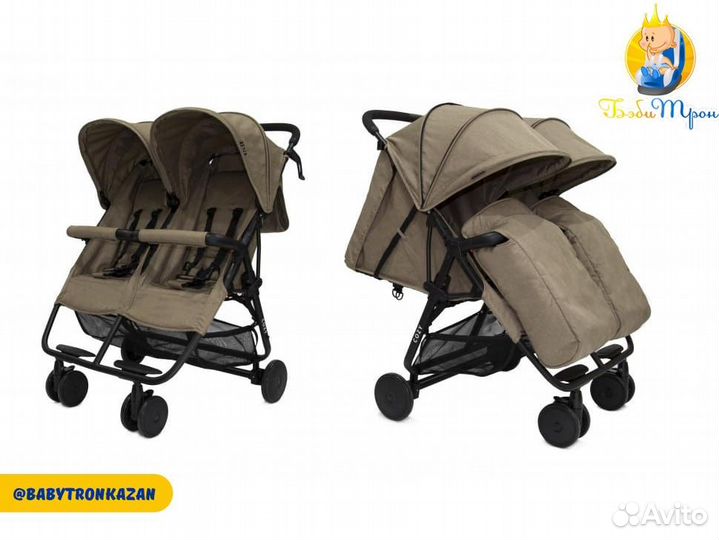 Коляска прогулочная для двойни Cozy Smart 3K 22