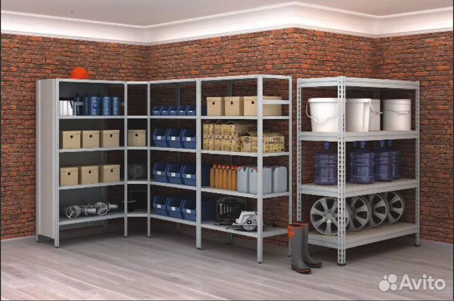 Стеллаж разборный, полки и стойки