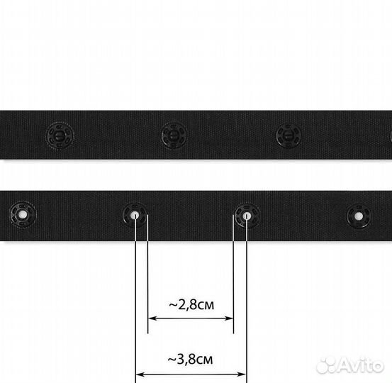 Кнопки на ленте рулон 45,7 м
