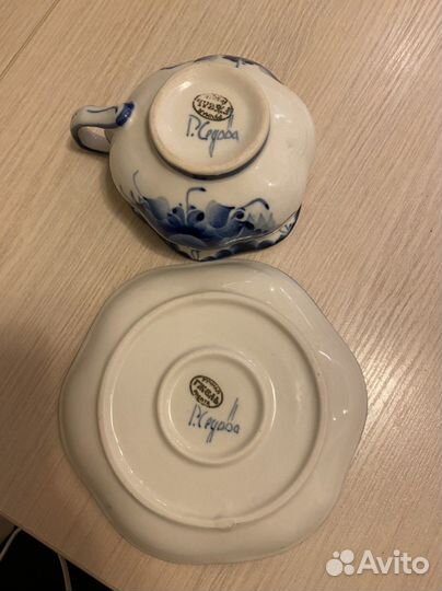 Чайная пара гжель