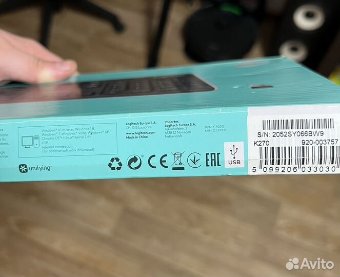 Беспроводная клавиатура logitech k270 (русский)