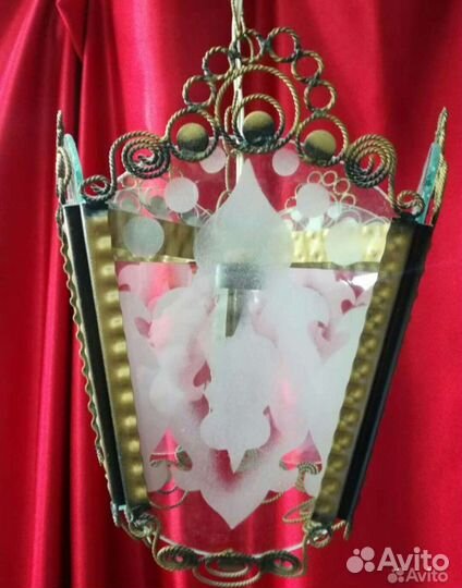 Бронза,Винтажная Люстра Фонарь СССР