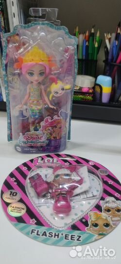 Enchantimals кукла и L. O. L. surprise на шнурке