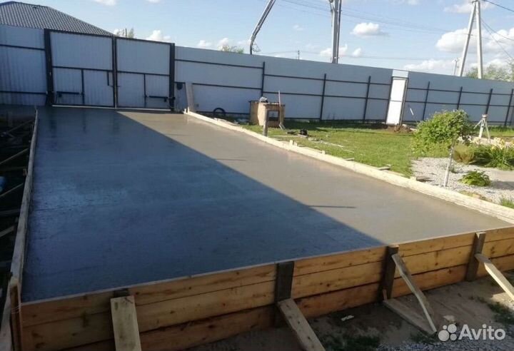 Бетоный работы фундаменты площадки и дорожки