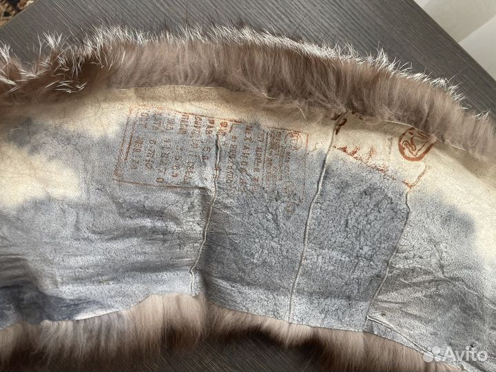 Воротник чернобурка новый, пломба