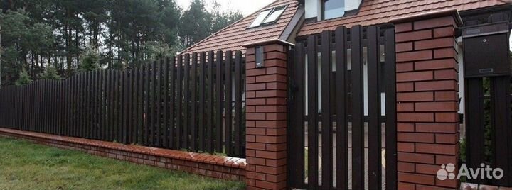 Шахматный штакетник