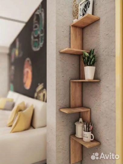 Полка настенная угловая