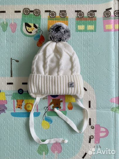 Шапочка для новорожденного зима 38-40