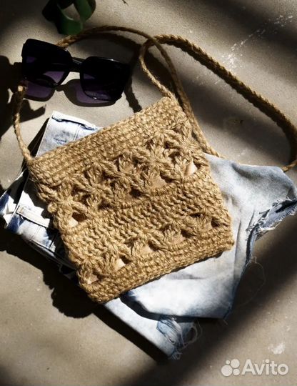 Сумка плетеная из джута