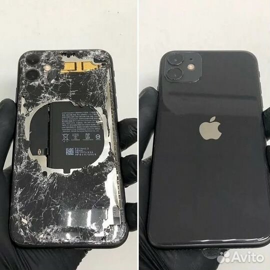 Замена ремонт задней крышки стекла айфон iPhone