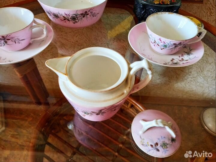 Фарфор Кузнецов.19 век. Набор чайно-кофейный